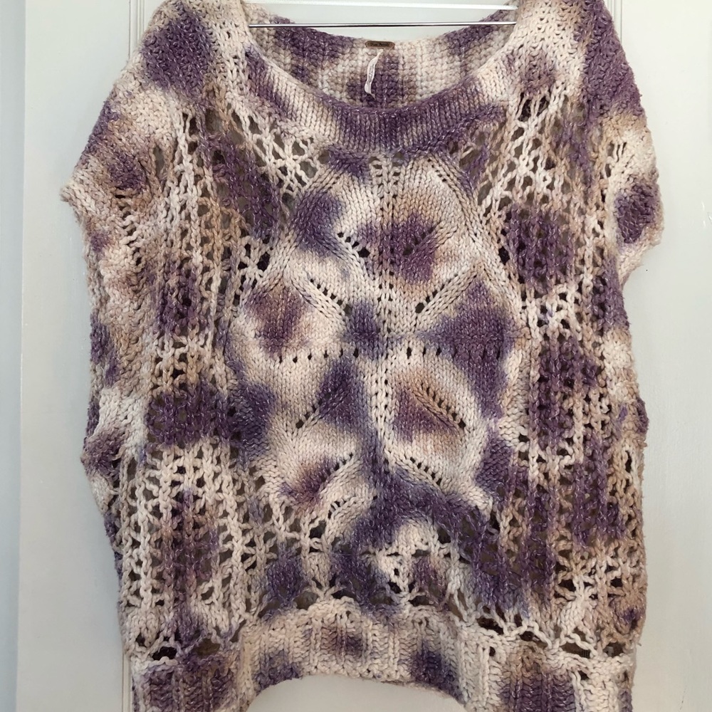 Free People tie dye loose knit sweater top
